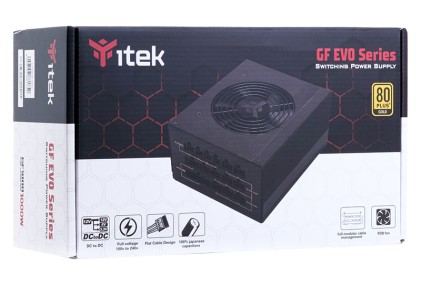 Itek Alimentatore Gf1000 Evo - 1000W, 80Plus Gold, Ventola Fdb 12Cm, Modulare