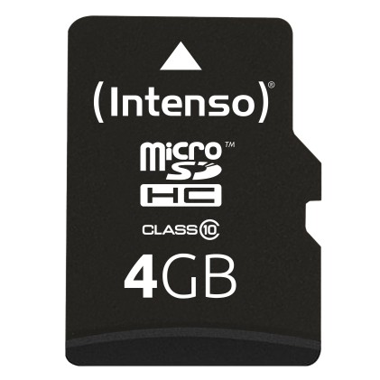 Intenso Micro Sdhc 4Gb Classe 10 + Adattatore Sd