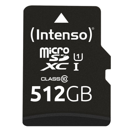Intenso Memory Card Micro Sd 512Gb Uhs-I Premium Up To 90 Mb/S
