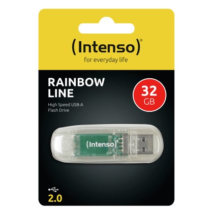 Intenso Pen Disk Rainbow Line 32Gb Trasparent Usb 2.0