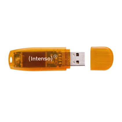 Intenso Pen Disk Rainbow Line 64Gb Orange Usb 2.0