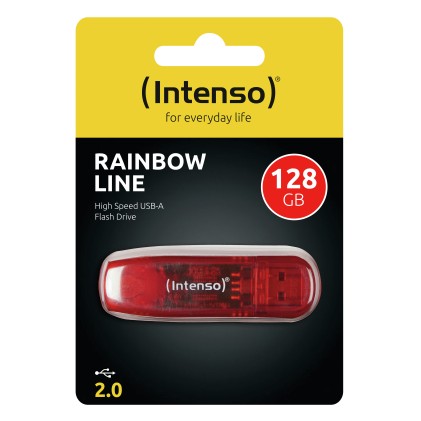 Intenso Pen Disk Rainbow Line 128Gb Red Usb 2.0