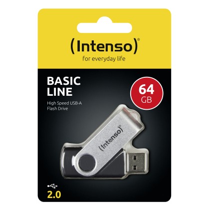Intenso Pen Disk 64Gb Usb 2.0 Basic Line Black