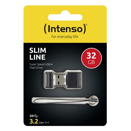 Intenso Pen Disk 32Gb Usb 3.0 Slim Line Black