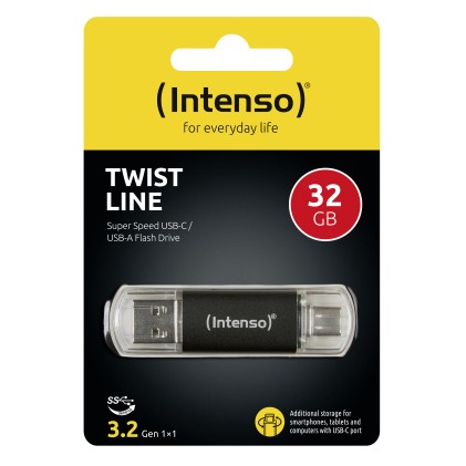 Intenso Flash Drive Twist 32Gb Usb 3.2 + Usb-C