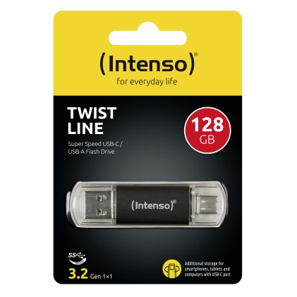 Intenso Flash Drive Twist 128Gb Usb 3.2 + Usb-C