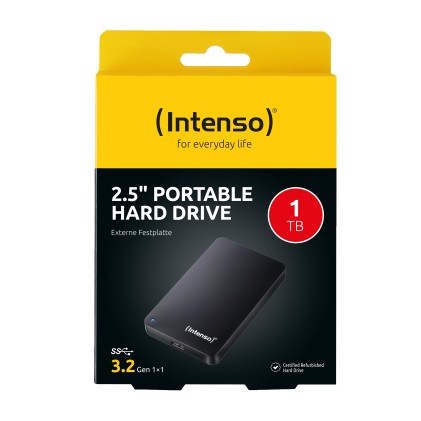 Intenso Hdd Esterno 1Tb 2.5 Usb 3.2 5400Rpm Black Refurbished