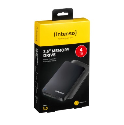 Intenso Memory Drive disco rigido esterno 4 TB 5400 Giri/min 2.5" USB tipo A 2.0/3.2 Gen 1 (3.1 Gen 1) Nero