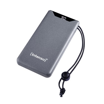 Intenso Power Bank  F10000, Pd, Qualcomm Quick Charge 3.0, Digital Percentage Display, Grigio