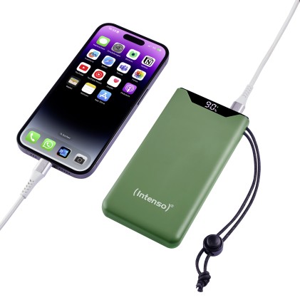 Intenso Power Bank  F10000, Pd, Qualcomm Quick Charge 3.0, Digital Percentage Display, Verde