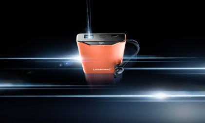 Intenso Power Bank  F10000, Pd, Qualcomm Quick Charge 3.0, Digital Percentage Display, Arancio