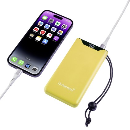 Intenso Power Bank  F10000, Pd, Qualcomm Quick Charge 3.0, Digital Percentage Display, Giallo