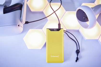 Intenso Power Bank  F10000, Pd, Qualcomm Quick Charge 3.0, Digital Percentage Display, Giallo