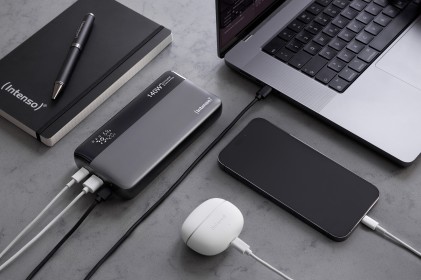 Intenso Power Bank He25000  140 W Grey - Black