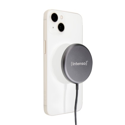 Intenso Caricatore Wireless Magnetico, Compatibile Magsafe, Output Up To 15W, Nero