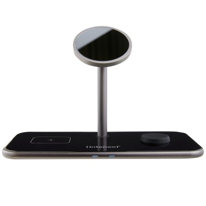 Intenso Magnetic Wireless Charging Stand Mb13 3 In 1 Magsafe Compatibility Output 15W Black