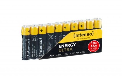 Intenso Batterie Alcaline Energy Ultra Aaa Lr03 10Pcs Shrinked Pack