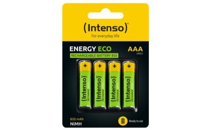 Intenso Batterie Ricaricabili Energy Eco Aaa Hr03 4Pcs Blister 850Mah