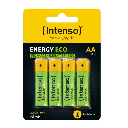 Intenso Batterie Ricaricabili Energy Eco Aa Hr6 4Pcs Blister 2100 Mah