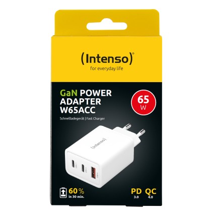 Intenso Alimentatore Fast 30W 2 Entrate Usb A + Usb C