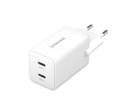 Intenso POWER ADAPTER 2XUSB-C GAN/7804012 Universale Bianco AC Ricarica rapida Interno