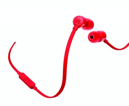 JBL T110 Auricolare Cablato In-ear Musica e Chiamate Rosso