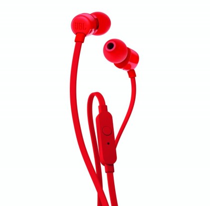 JBL T110 Auricolare Cablato In-ear Musica e Chiamate Rosso