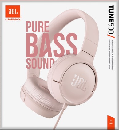 JBL Tune 500 Cuffie Cablato A Padiglione MUSICA Rosa