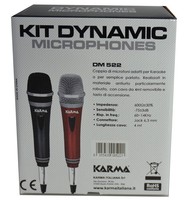 Microfono Karma Dinamico Cavo Jack 3Mt Conf. 2Pz 90-11000Hz  630 Ohm
