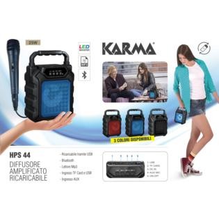 Speaker Bluetooth Karma 25W Con Microfono Usb Mp3 Sdcard
