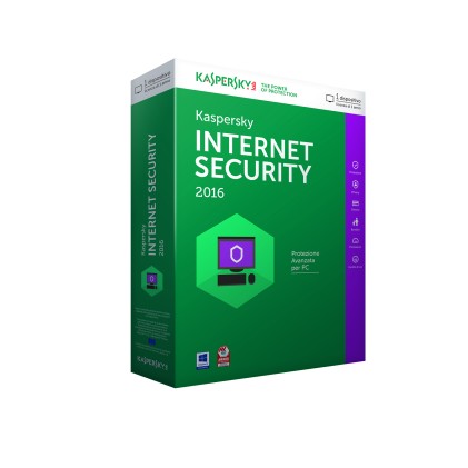 KASPERSKY INTERNET SECURITY 2016 1 UTENTE 1 ANNO ATTACH DEAL