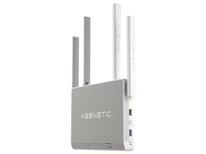 Keenetic Hero (Kn-1011), Router 4 Porte 1Gbps, 1 Porta Combo Rj45/Sfp 1Gbps,  Wi-Fi 6 Ax1800, Mesh, Vpn, Parental Control, Menu