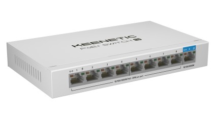 Keenetic Poe+ Switch 9 (Kn-4710), Switch 1 Porta 1Gbps + 8 Porte 1 Gbps Poe+, Potenza Massima Erogab