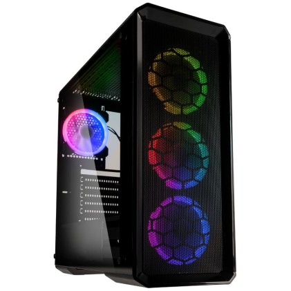 Case Midi Kolink Levante, Tempered Glass - Black Window