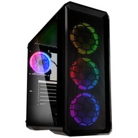 Case Midi Kolink Levante, Tempered Glass - Black Window