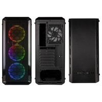 Case Midi Kolink Levante, Tempered Glass - Black Window