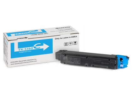 ORIGINALE Kyocera toner ciano TK-5160C 1T02NTCNL0 12000 pagine