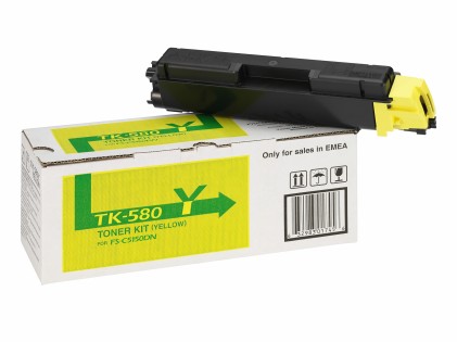 ORIGINALE Kyocera toner giallo TK-580y 1T02KTANL0 2800 pagine