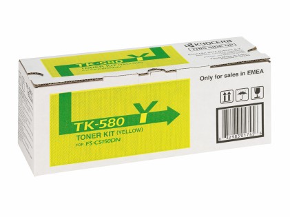 ORIGINALE Kyocera toner giallo TK-580y 1T02KTANL0 2800 pagine