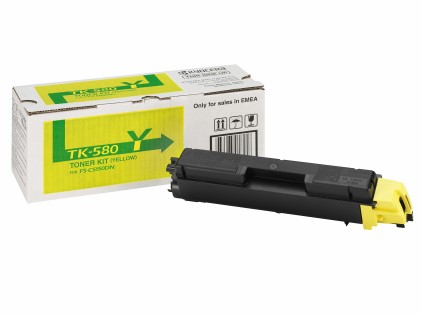 ORIGINALE Kyocera toner giallo TK-580y 1T02KTANL0 2800 pagine