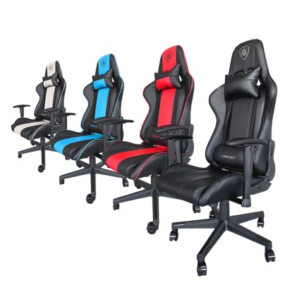 KeepOut XSPRO-RACING Sedia per gaming universale Seduta imbottita Turchese, Nero
