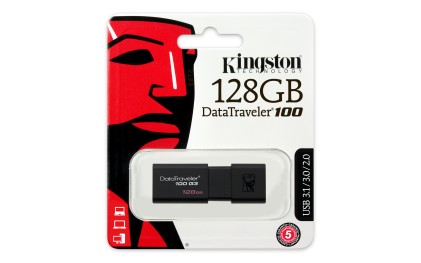 KINGSTON 128GB USB 3.0 DataTraveler 100 G3 130MB/s read