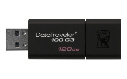 KINGSTON 128GB USB 3.0 DataTraveler 100 G3 130MB/s read