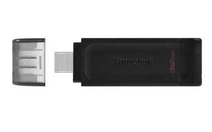 Kingston Technology DataTraveler 70 unit&agrave; flash USB 32 GB USB tipo-C 3.2 Gen 1 (3.1 Gen 1) Nero