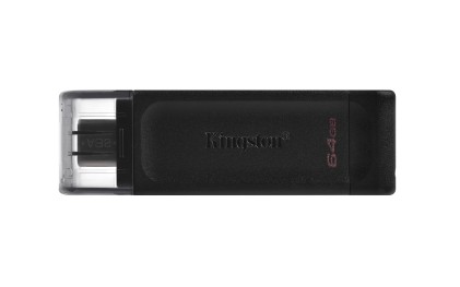 Kingston Technology DataTraveler 70 unità flash USB 64 GB USB tipo-C 3.2 Gen 1 (3.1 Gen 1) Nero