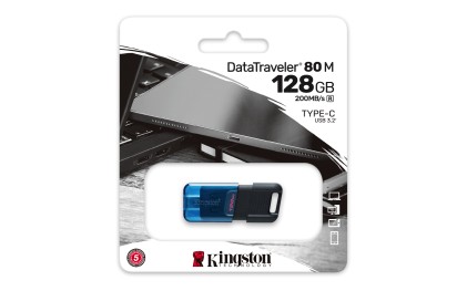Kingston Technology DataTraveler 128GB 80 M 200MB/s USB-C 3.2 Gen 1