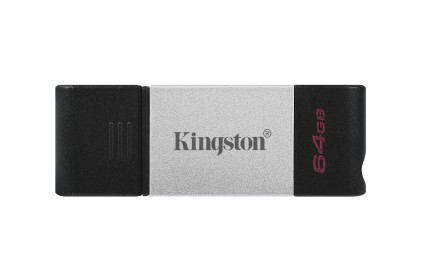 Kingston Technology DataTraveler 80 unit&agrave; flash USB 64 GB USB tipo-C 3.2 Gen 1 (3.1 Gen 1) Nero, Argento