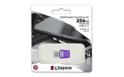 Pen Drive 3.2 256Gb Micro Duo 3C Type-C/Type-A 200Mb/S Kingston
