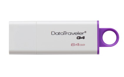 Kingston Technology DataTraveler G4 unit&agrave; flash USB 64 GB USB tipo A 3.2 Gen 1 (3.1 Gen 1) Viola, Bianco
