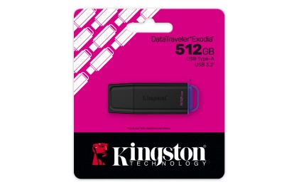 Kingston Technology DataTraveler 512GB USB portatile 3.2 Gen 1 Exodia Nero + Viola